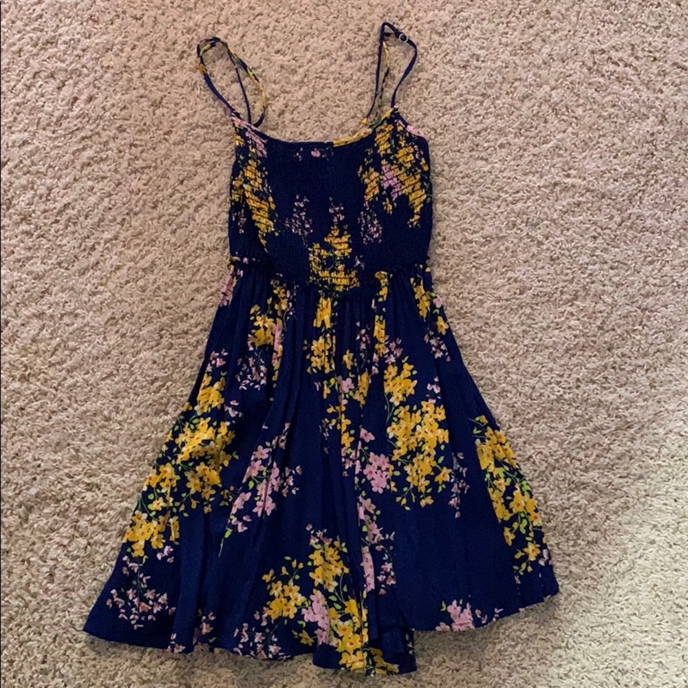 Colorful blue summer dress